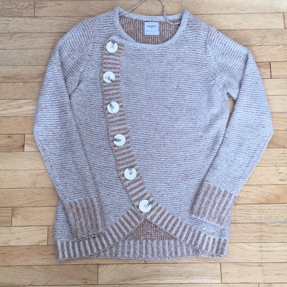 Vera Moda Denim asymmetrical knit cardigan Large - Picture 4 of 7